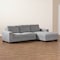 Baxton Studio Nevin Light Grey Upholstered Sectional Sofa with Right Facing Chaise 158-9743 - alternate 6